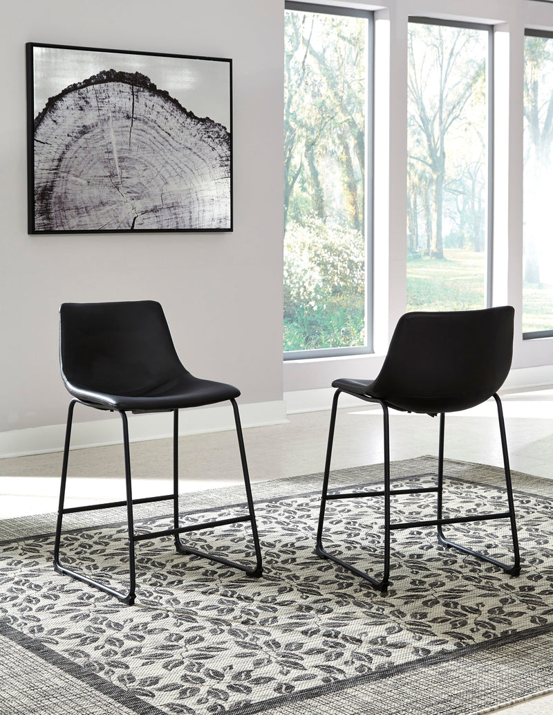 Centiar Black Counter Height Chair (Set of 2)