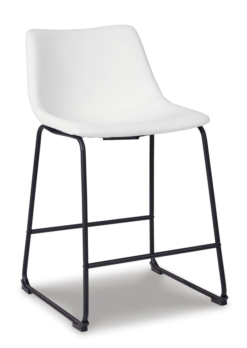 Centiar White Counter Height Chair (Set of 2)