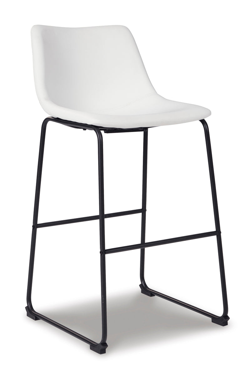 Centiar White Pub Height Bar Stool (Set of 2)