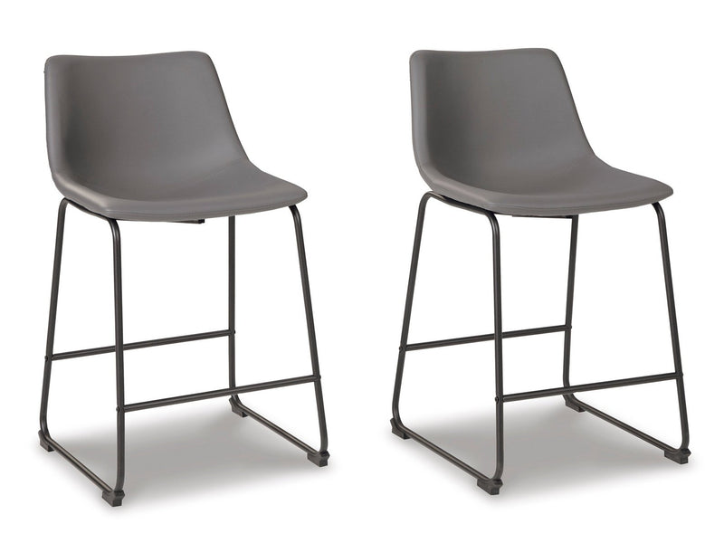 Centiar Gray Counter Height Chair (Set of 2)