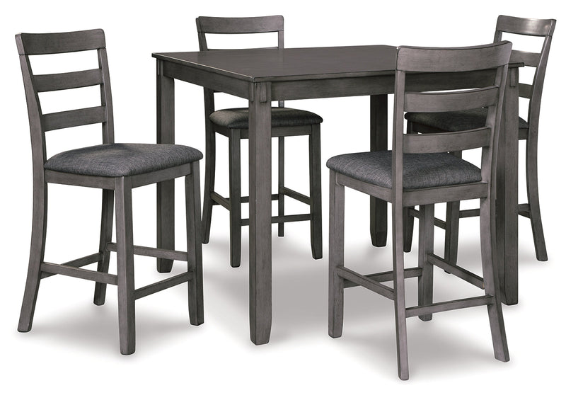 Bridson Gray Counter Height Dining Room Set (Set of 5)