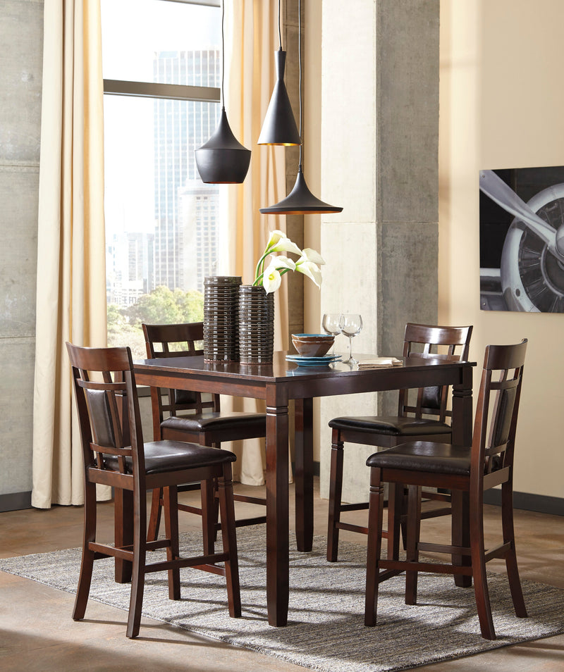 Bennox Brown Counter Height Dining Room Set (Set of 5)