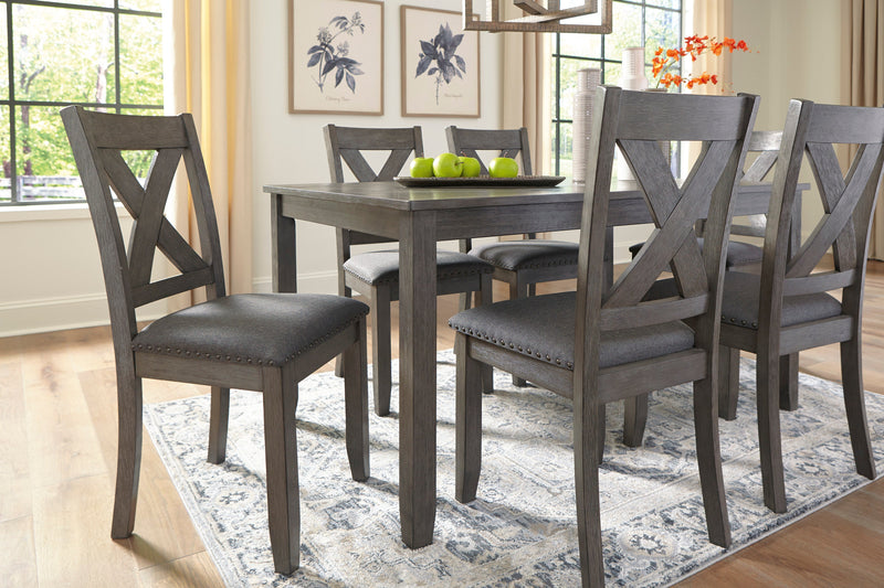 Caitbrook Gray Dining Room Set / (Set of 7)