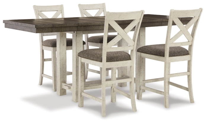 Brewgan Two-tone Counter Height Dining Room Set / 5pc