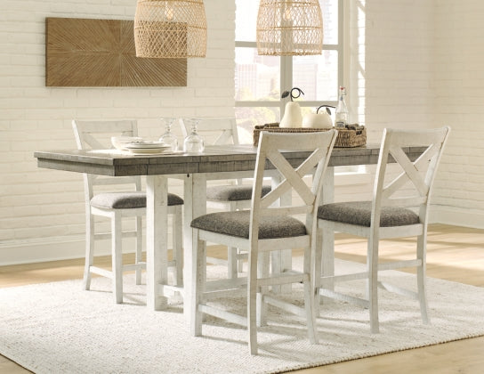 Brewgan Two-tone Counter Height Dining Room Set / 5pc