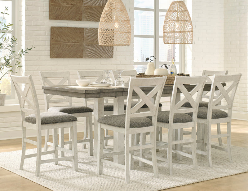 Brewgan Two-tone Counter Height Dining Table w/ Two Leaves