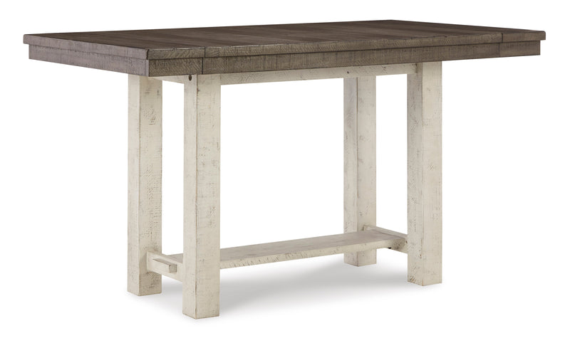 Brewgan Two-tone Counter Height Dining Table w/ Two Leaves