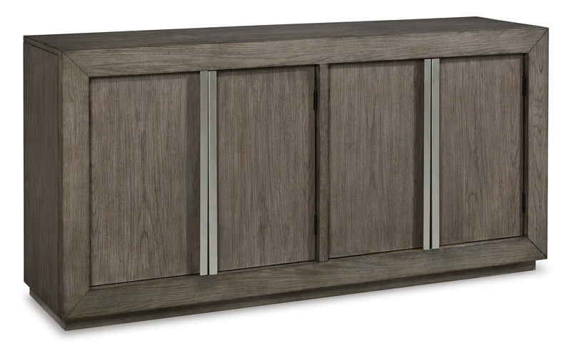 Anibecca Weathered Gray Dining Server