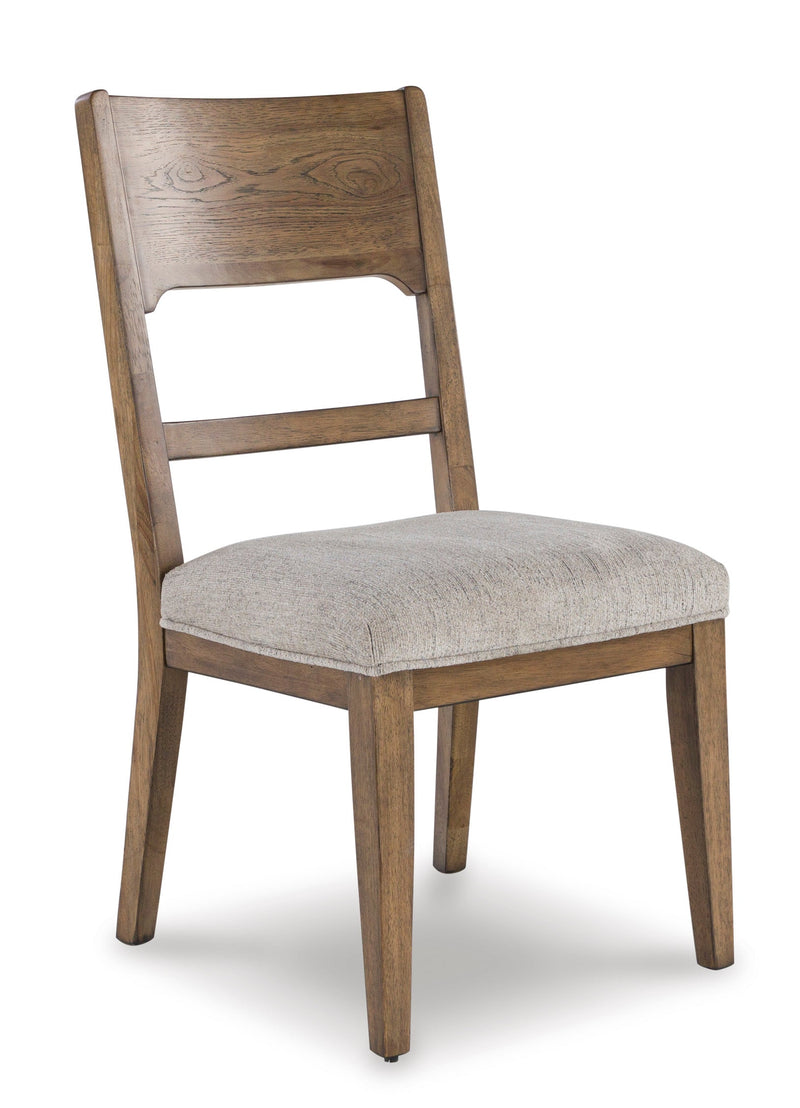 Cabalynn Oatmeal & Light Brown Dining Side Chair (Set of 2)