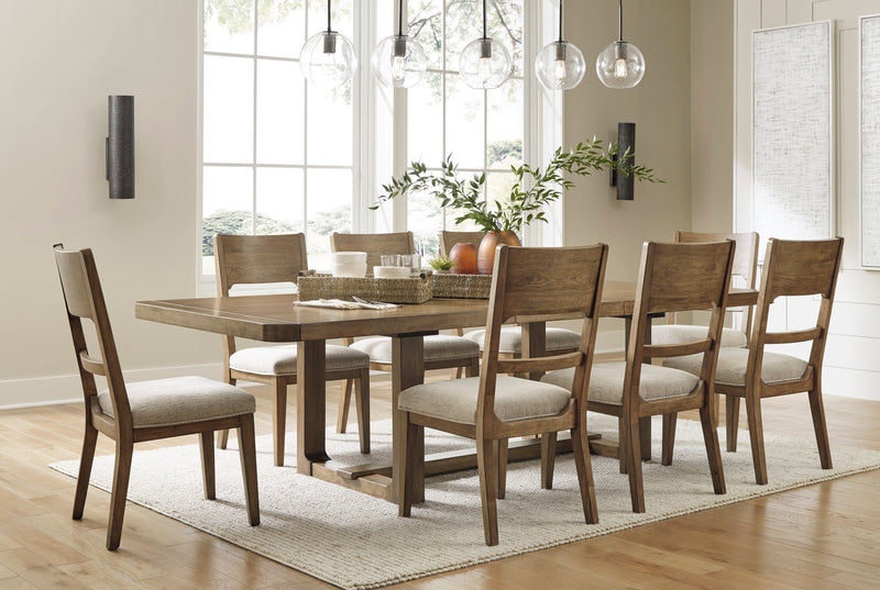 Cabalynn Light Brown Dining Room Set / 9pc