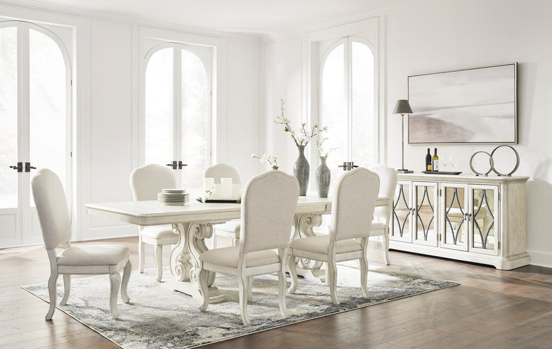 Arlendyne Antique White Dining Room Set / 7pc