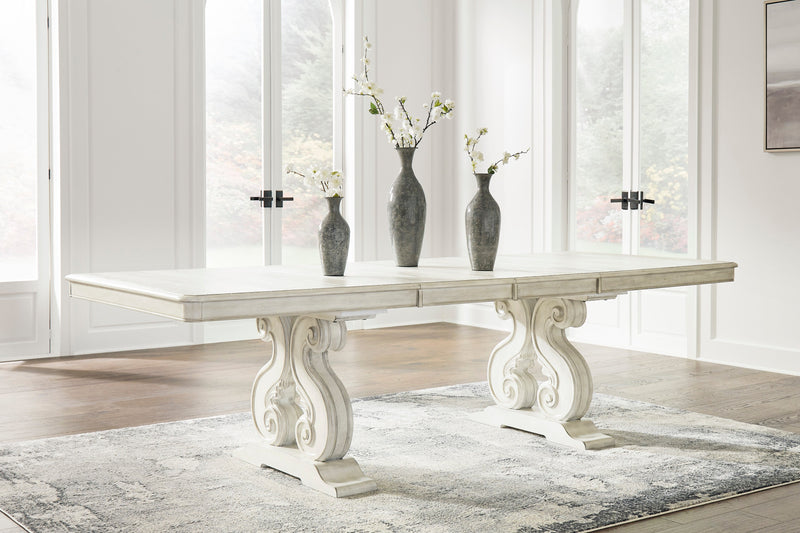 Arlendyne Antique White Dining Room Set / 7pc