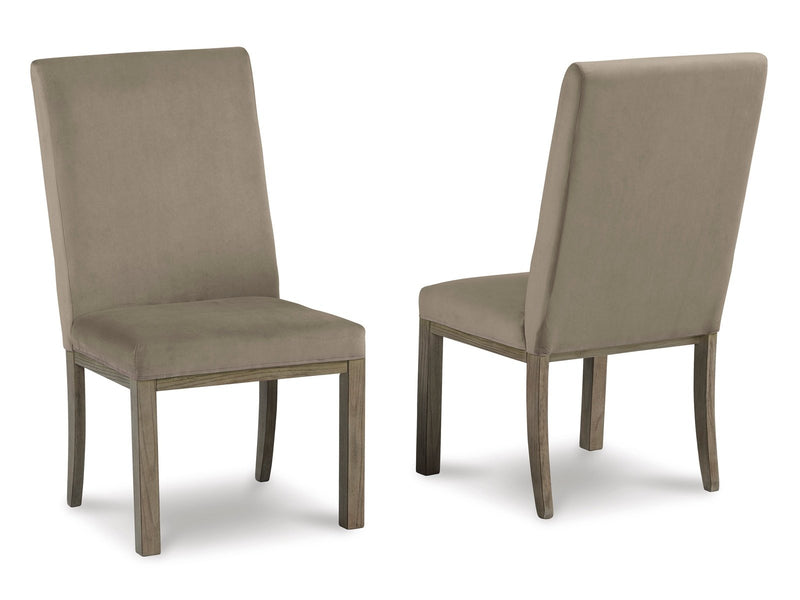 Chrestner Gray/Brown Dining Side Chair (Set of 2)