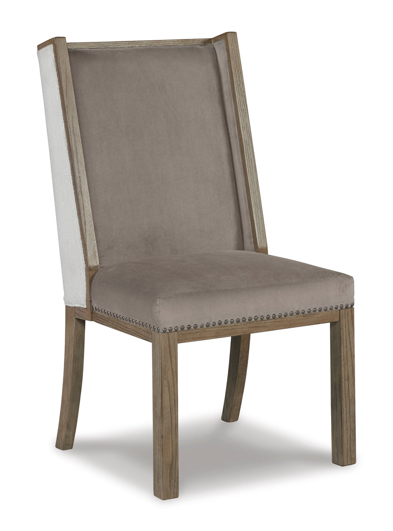 Chrestner Brown/Beige Dining Chair (Set of 2)