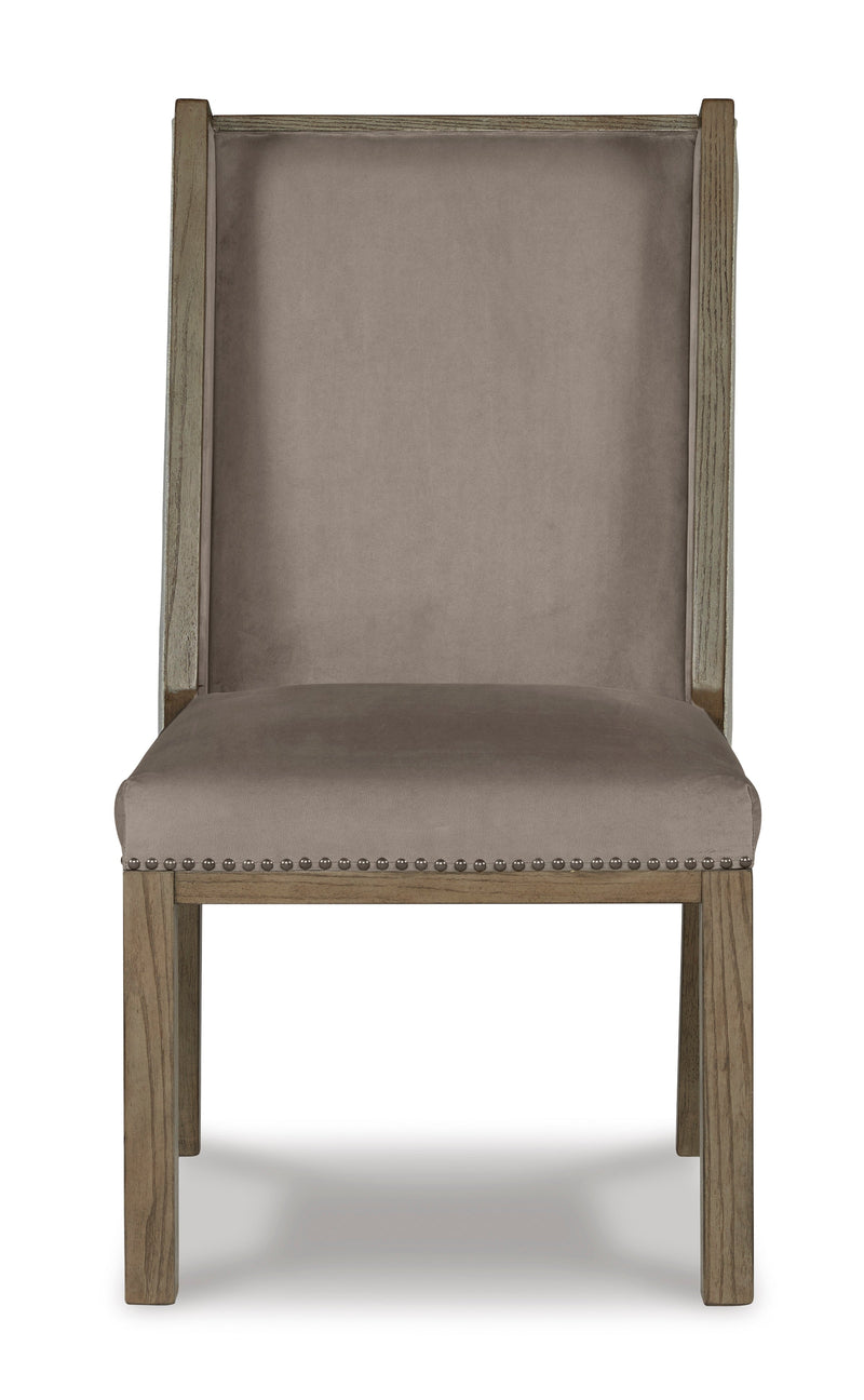 Chrestner Brown/Beige Dining Chair (Set of 2)