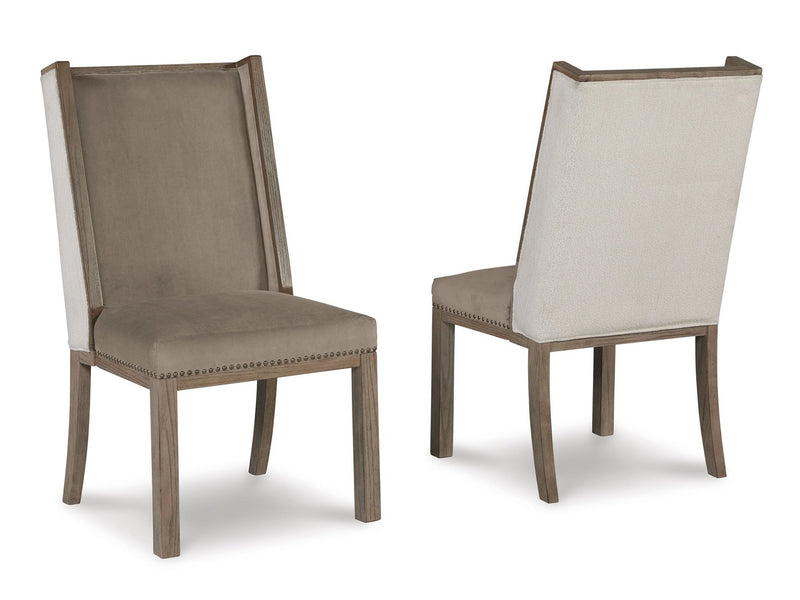 Chrestner Brown/Beige Dining Chair (Set of 2)