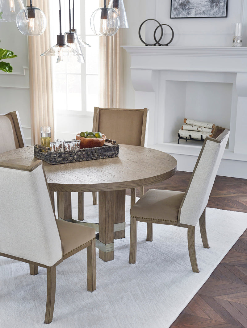 Chrestner Gray Round Dining Table