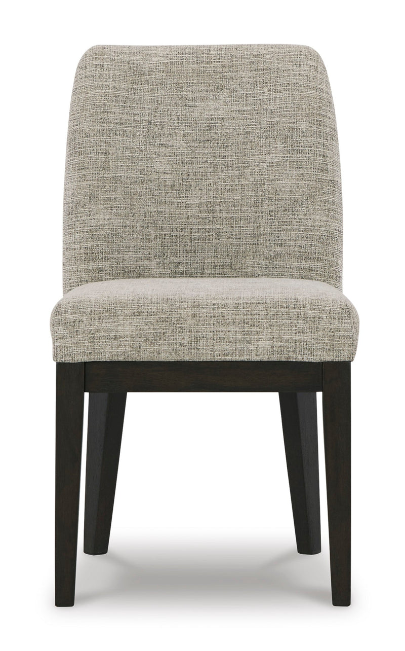 Burkhaus Beige & Dark Brown Dining Side Chair (Set of 2)