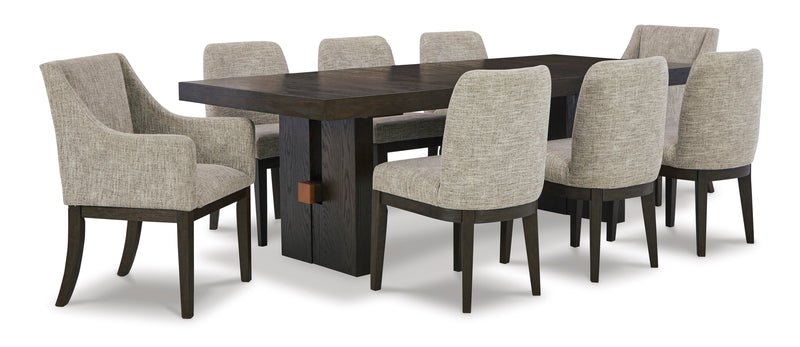 Burkhaus Dark Brown Dining Room Set / 9 pc