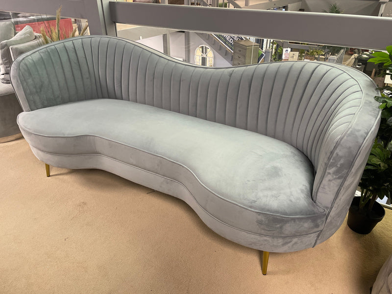 Sophia Grey & Gold Stationary Sofa