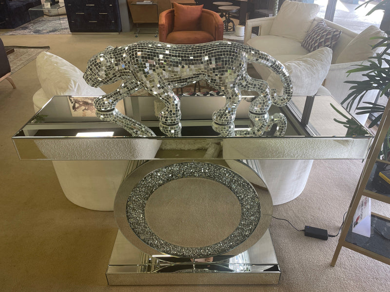 Gethin Mirror & Faux Diamonds Console Table