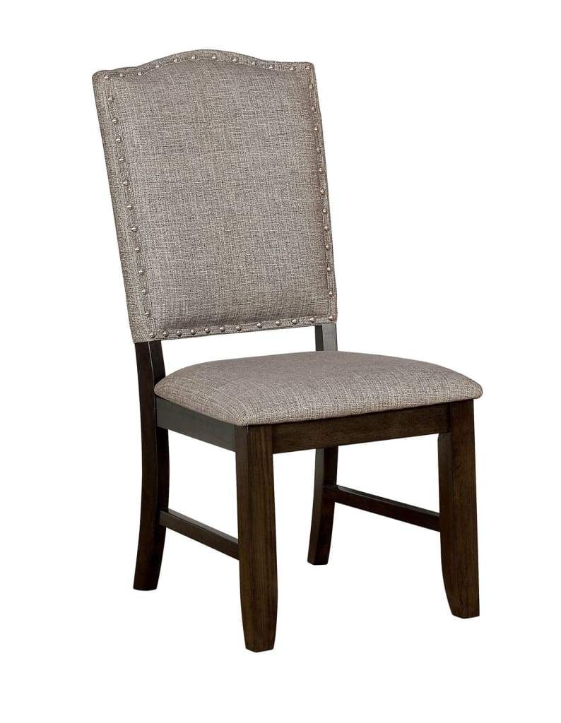 Teagan Dark Walnut & Gray Side Chair (Set of 2)