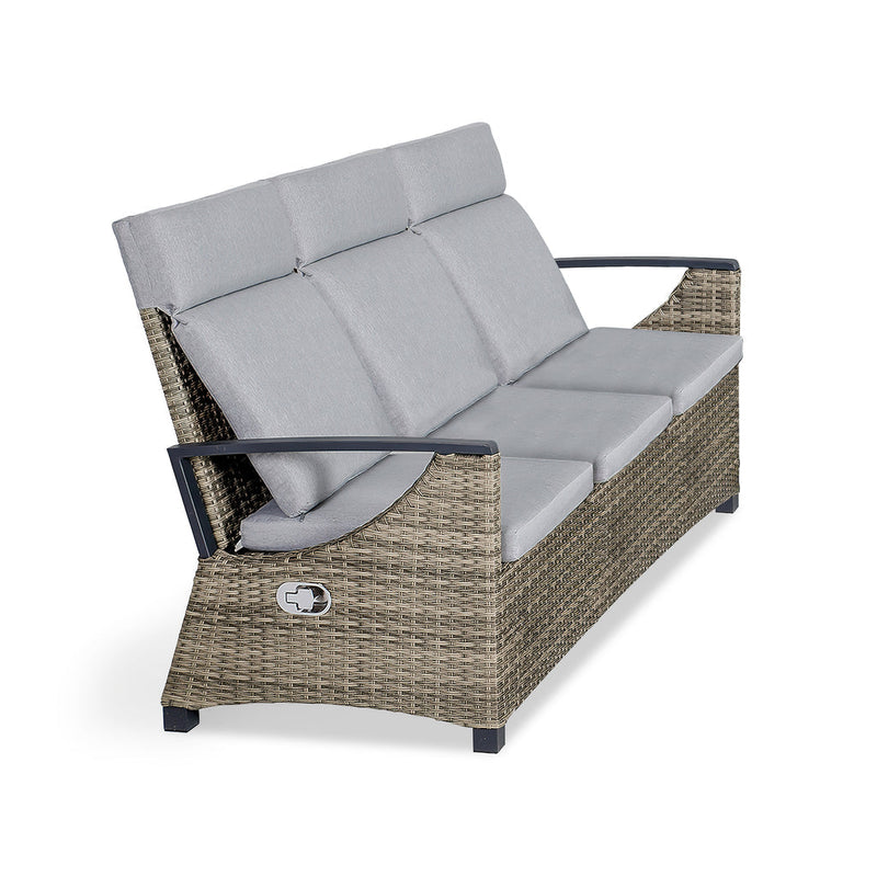 Antigua Gun Metal & Brown/Gray Outdoor Sofa