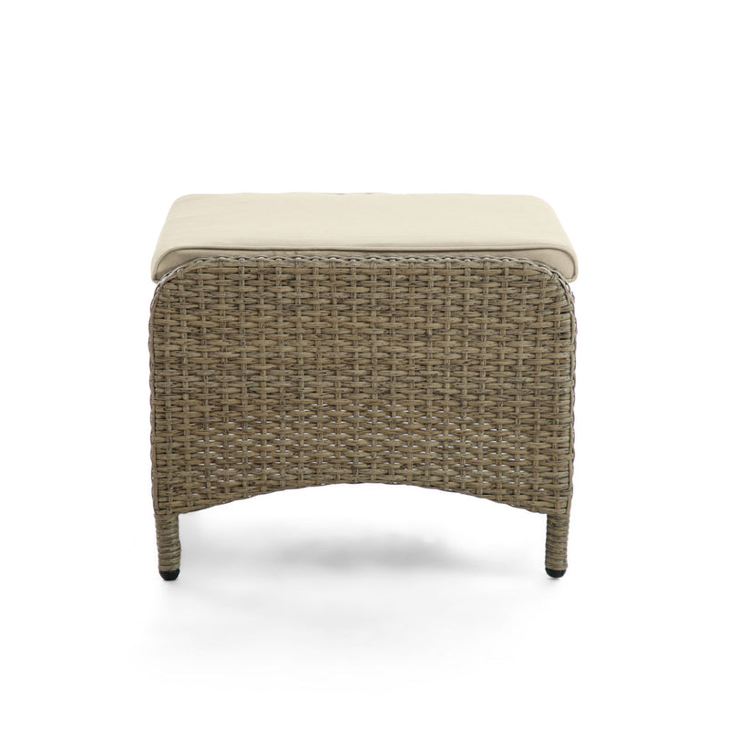 Mackay Brown & Beige Patio Ottoman (Set of 2)