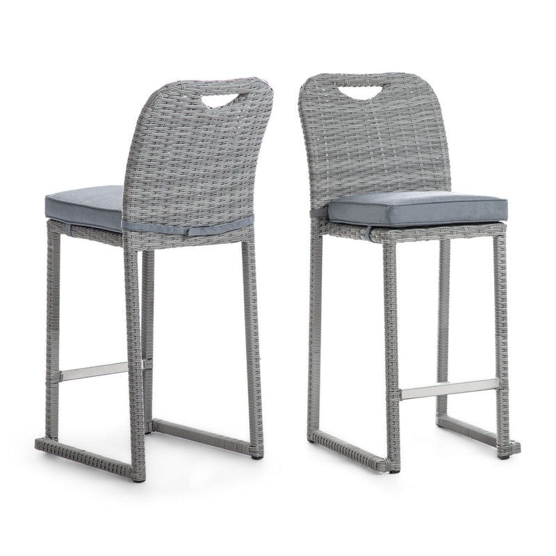 Cyprus Gray Outdoor Bar Chair (Set of 6)