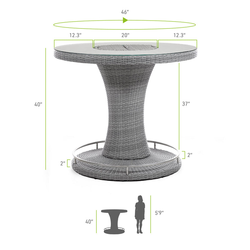 Cyprus Gray Round Outdoor Table