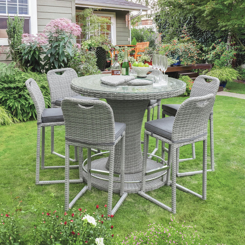 Cyprus Gray Outdoor Bar Chair (Set of 6)