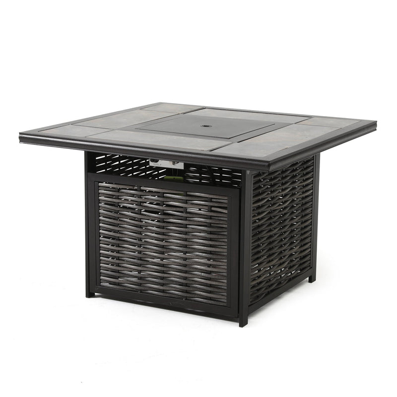 Segovia Black & Gray Fire Pit Table