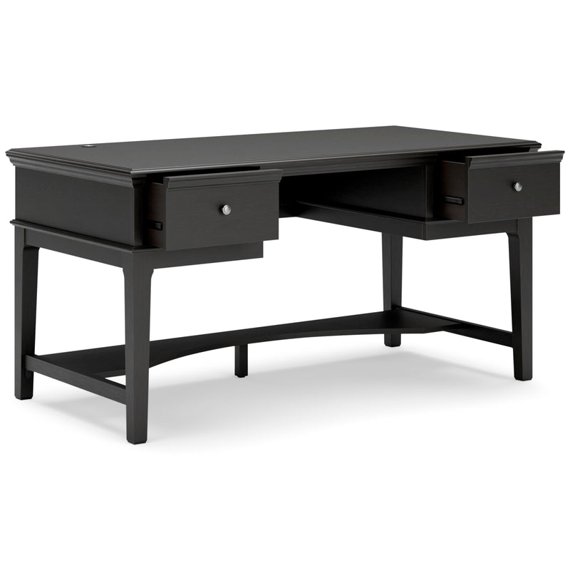 Beckincreek Black Home Office Storage Leg Desk