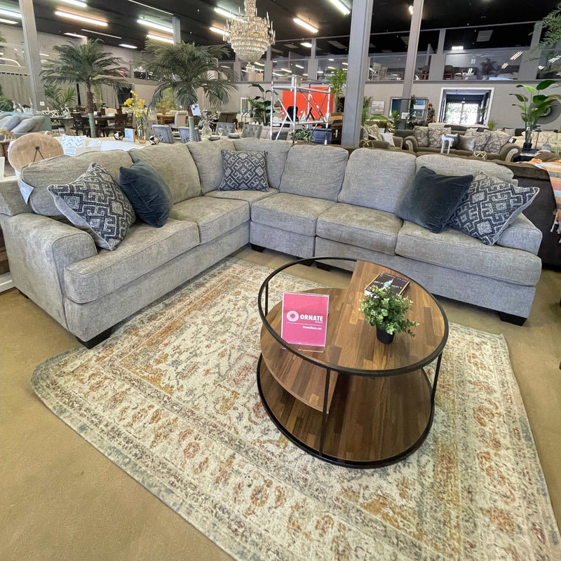 Bovarian - Stone - 3pc Sectional L Shape Sofa - Ornate Home