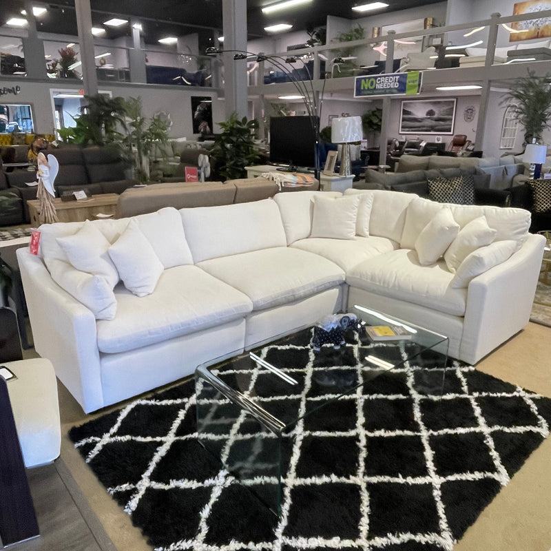 Pluma Ivory Modular Sectional Fabric Create your own Style