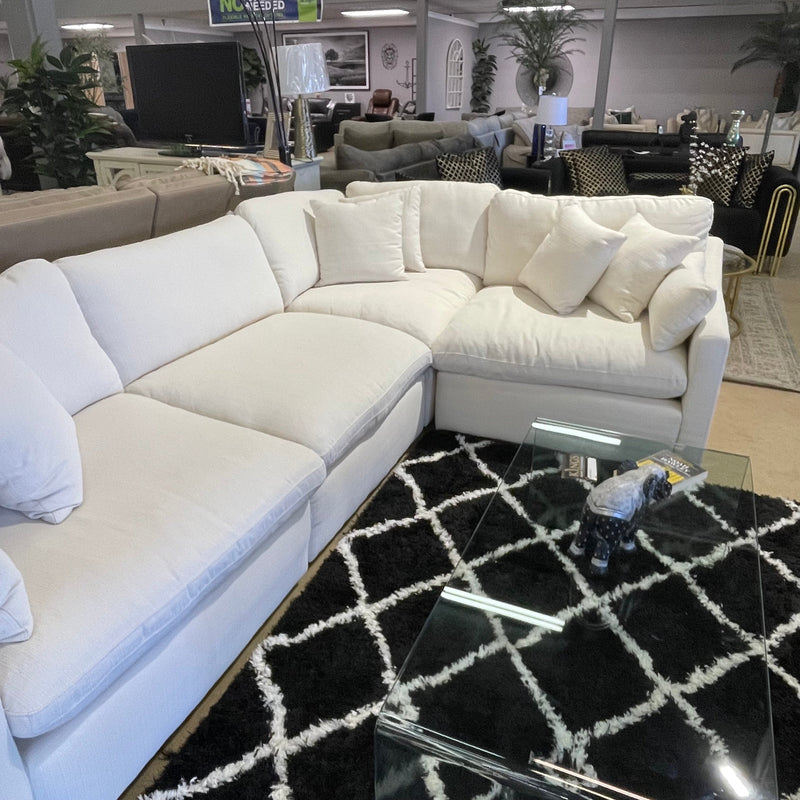 Pluma Ivory Modular Sectional Fabric Create your own Style