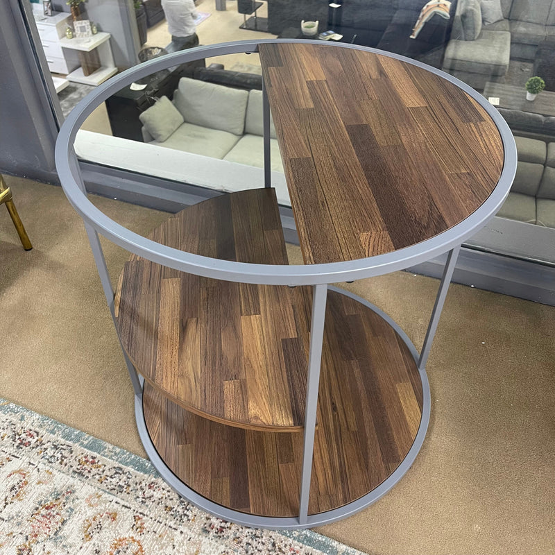 Orrin Gray & Walnut End Table