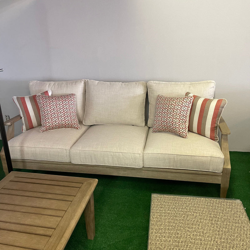 Clare View Beige Outdoor Sofa w/ Cushion