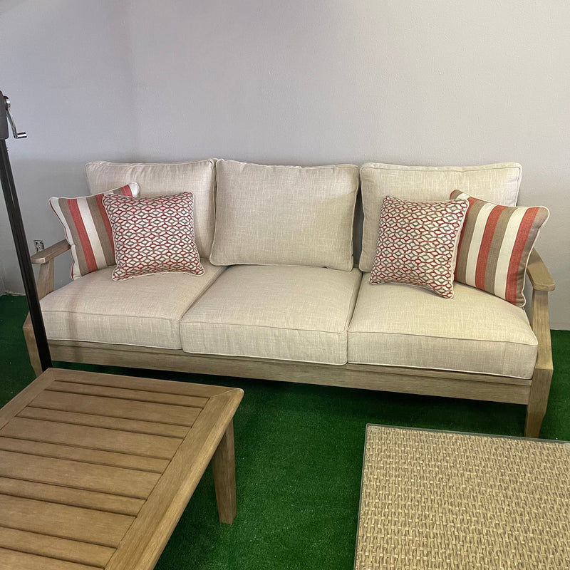 Clare View Beige Outdoor Sofa w/ Cushion