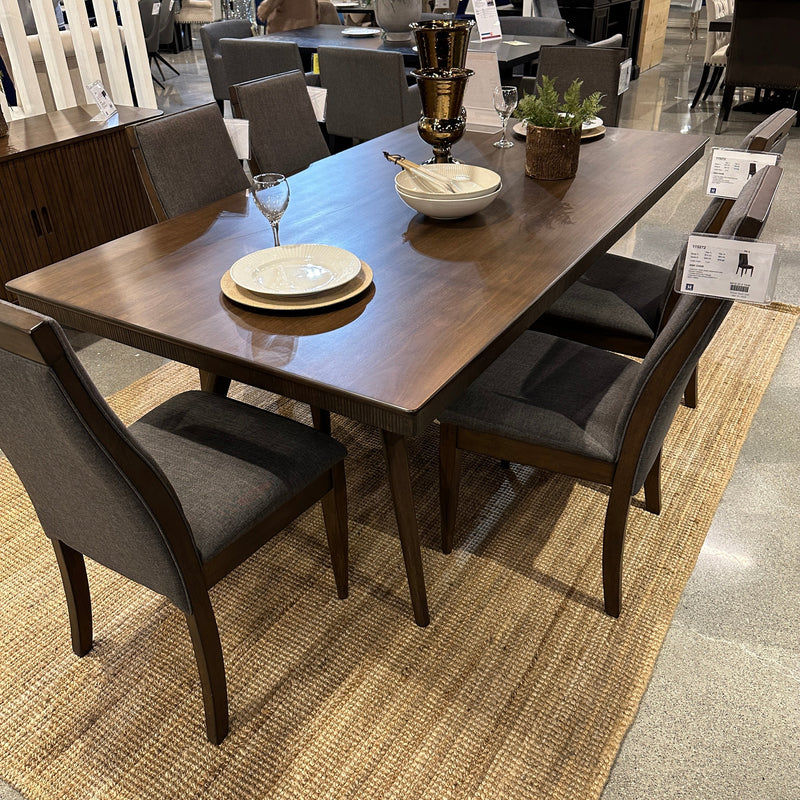 Wes Grey & Dark Walnut  7pc Rectangular Dining Room Set