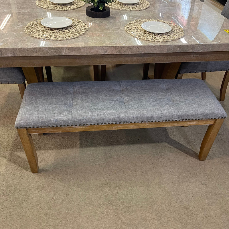 Vesper Brown & Gray Dining Bench