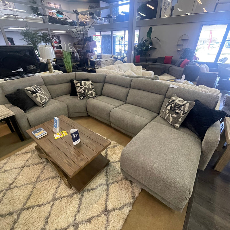 Colleyville Stone 5pc Power Reclining Sectional w/ RAF Chaise