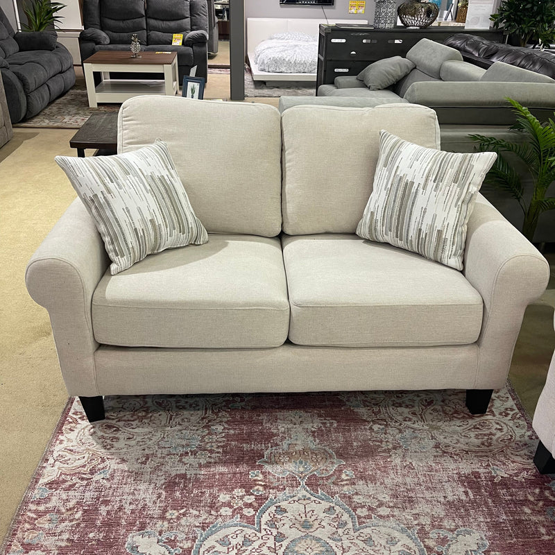 Nadine Oatmeal Stationary Loveseat