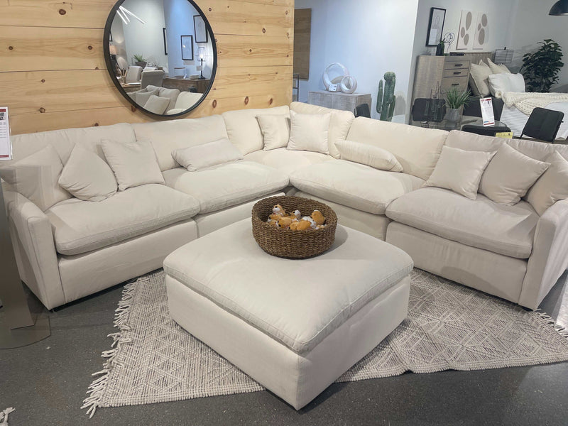 Pluma - Off-White Fabric - Modular Sectional - Pre-Sets - Ornate Home