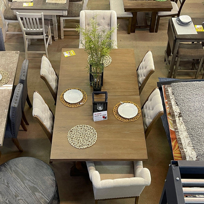 Brockway Barley Brown Dining Room Set / 7pc