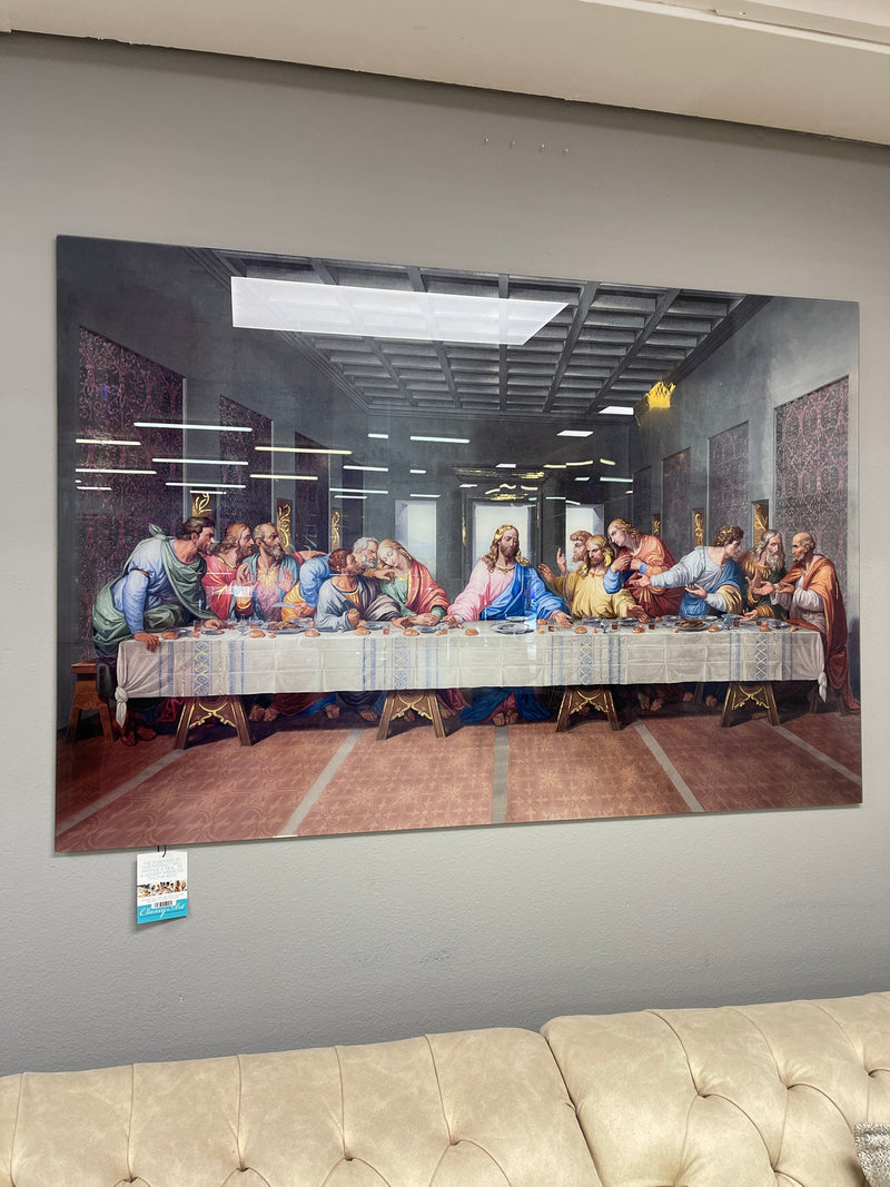 Last Supper Tempered Glass w / Foil Wall Art