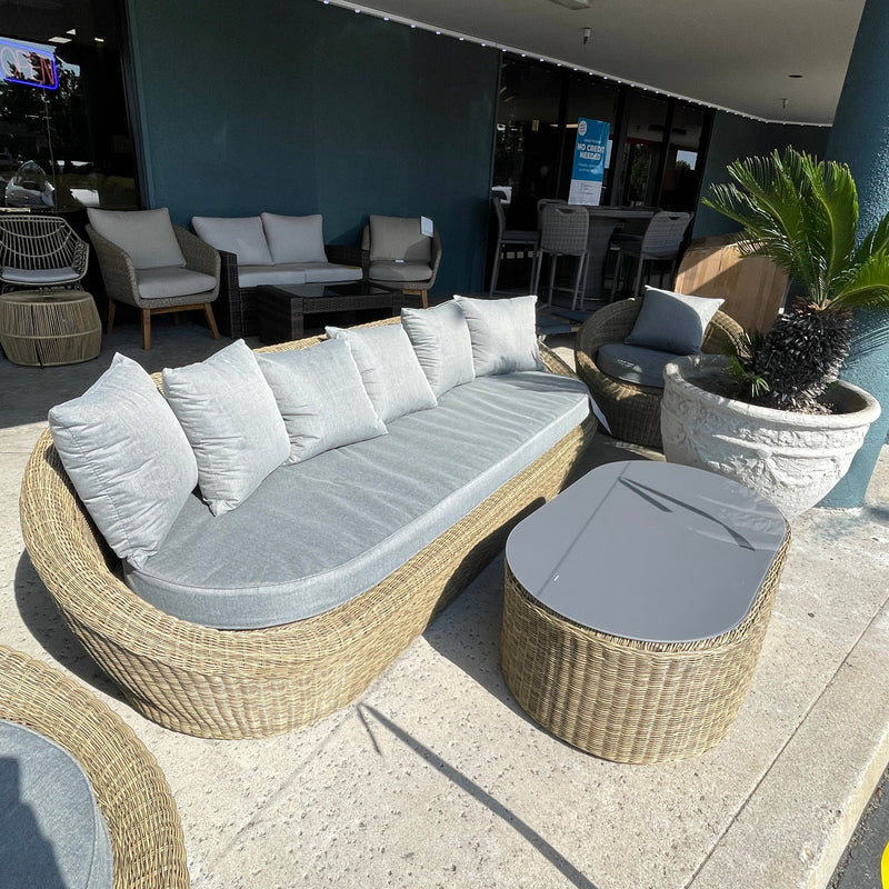 [SUMMER DEALS]🌞 Pismo Gray Outdoor Seating Group w/ Coffee Table / 4pc