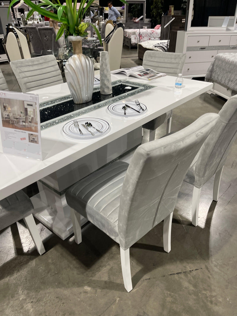 Elizaveta - White High Gloss - Dining Table - Ornate Home