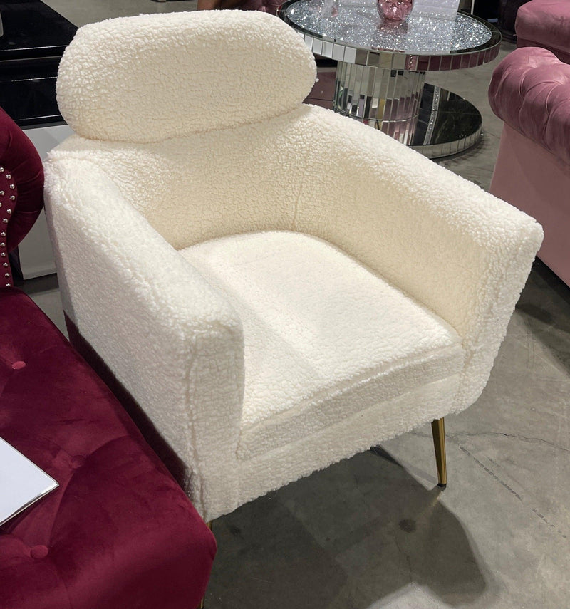 Connock - White Teddy Sherpa - Accent Chair - Ornate Home