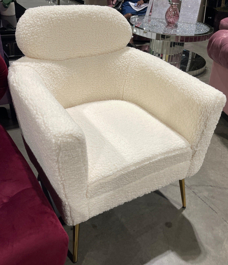 Connock - White Teddy Sherpa - Accent Chair - Ornate Home